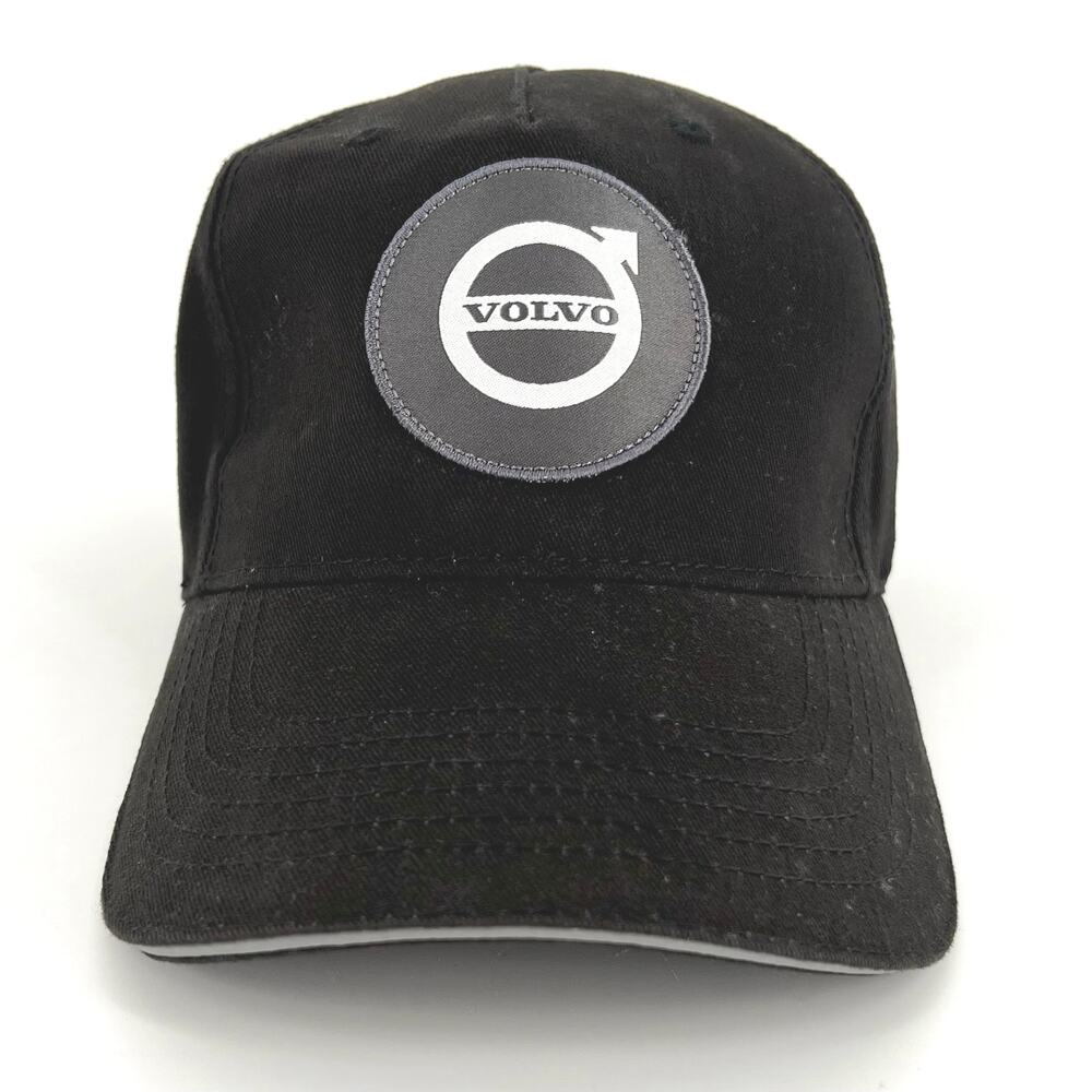 Volvo black strap back hat